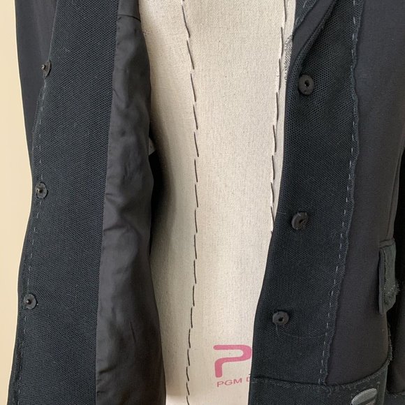 Iconic Rare MOSCHINO Cheap and Chic Black Said Sew Sewing Kit Jacket sz 8 - Picture 9 of 12